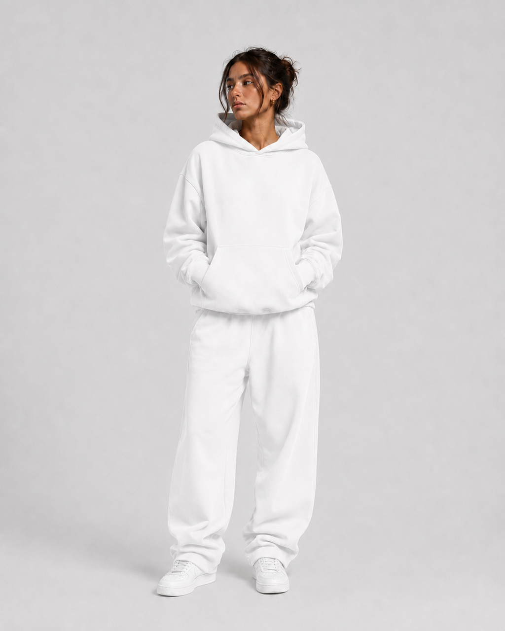 Core Fleece Hoodie (White)