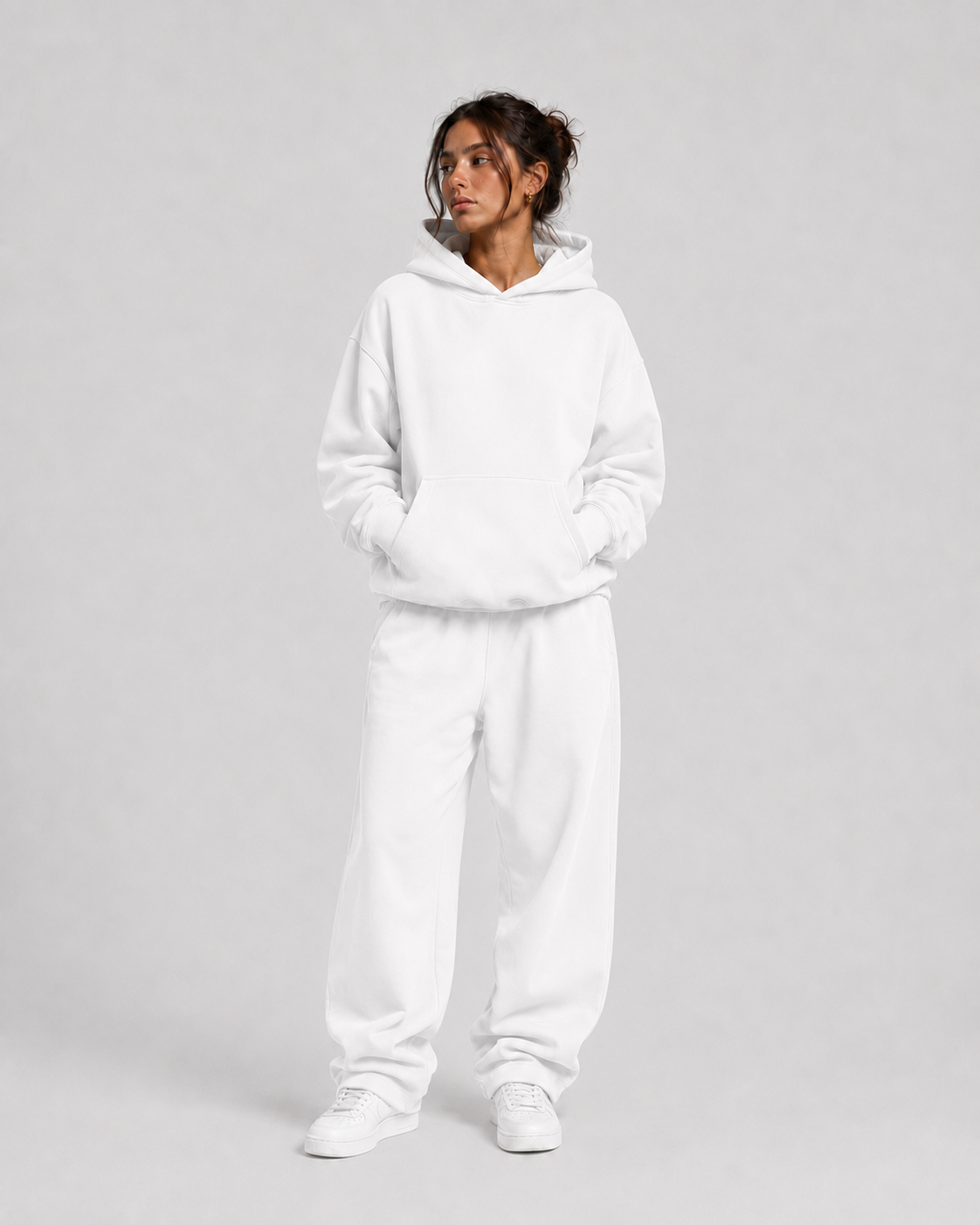 Core Fleece Hoodie (White)