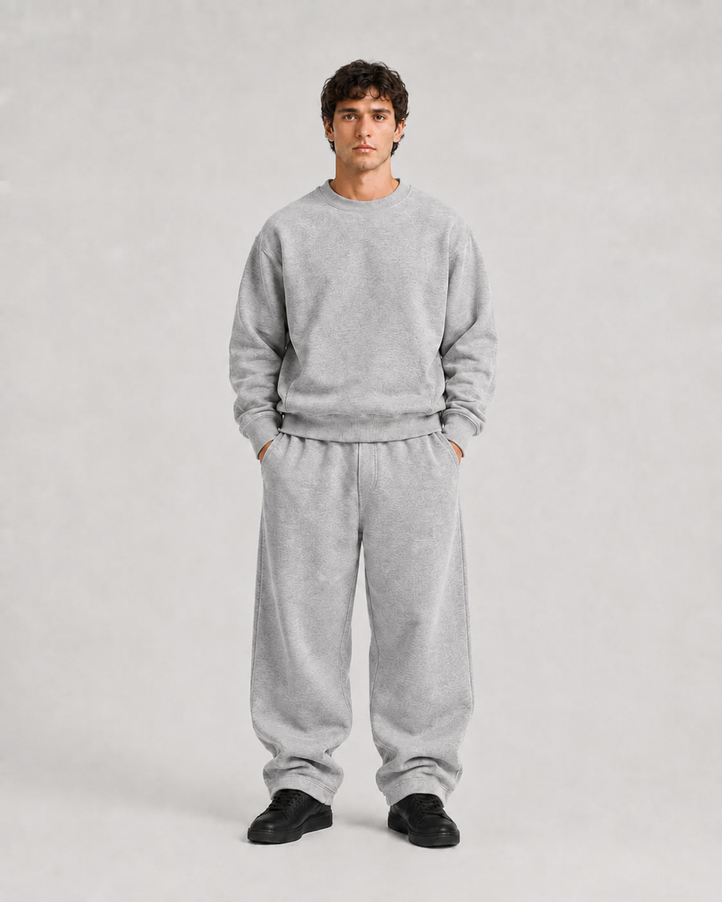 Core Fleece Sweatshirt (Flower Gray)