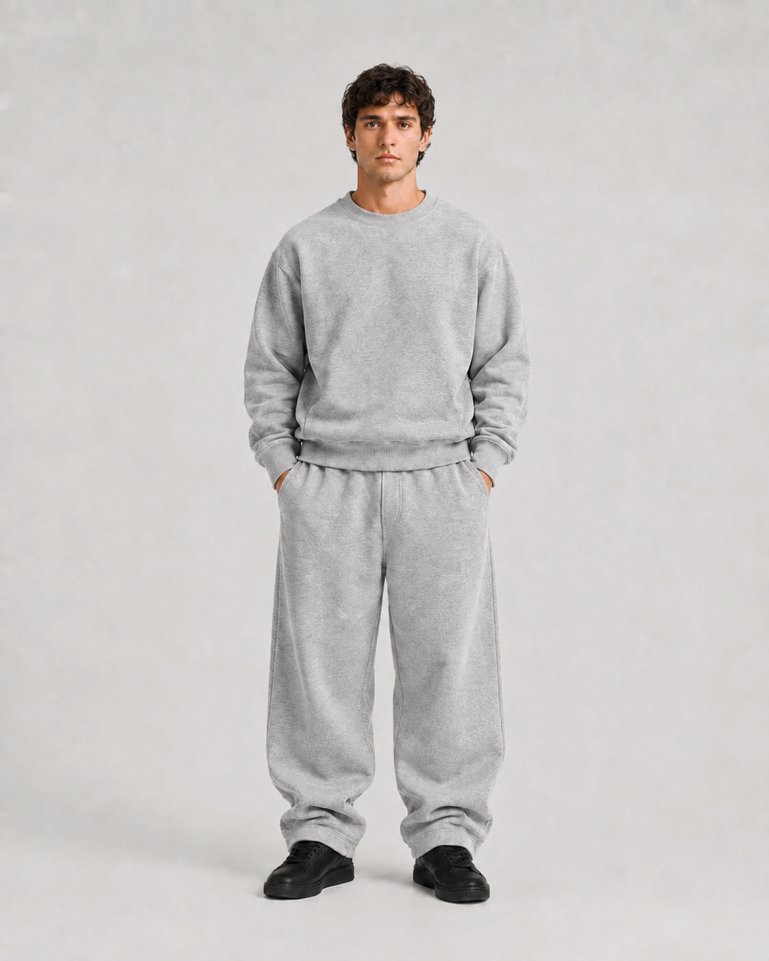 Core Fleece Sweatshirt (Flower Gray)