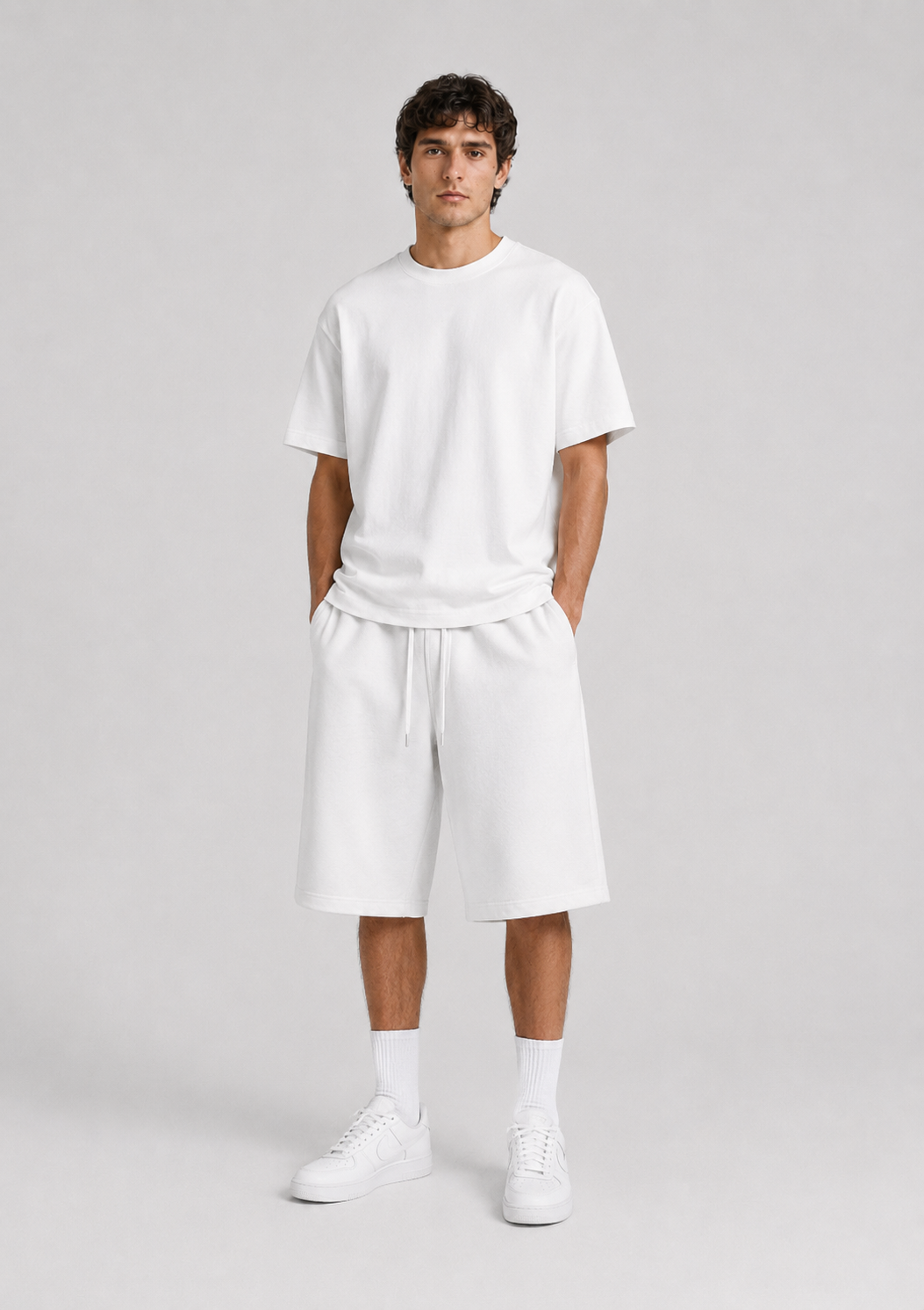 Core Heavyweight Fleece Shorts (White)