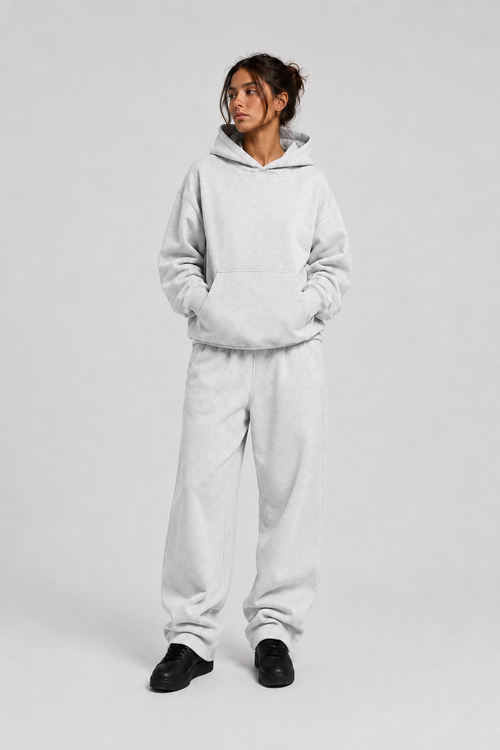 Core Fleece Hoodie (Flower Gray)